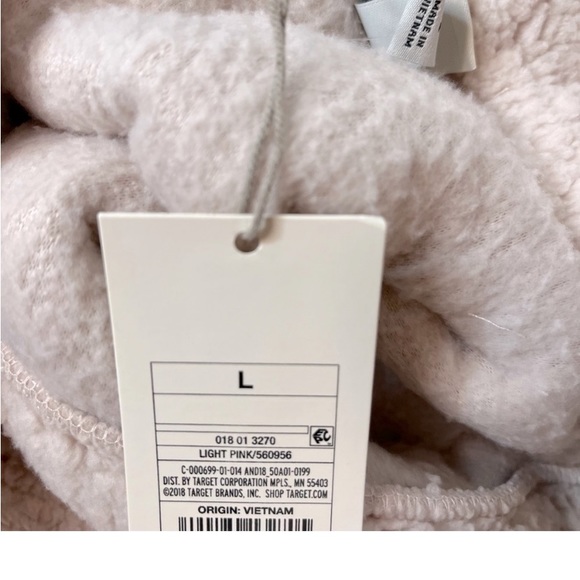 NWT A New Day Soft Sherpa Cowl Neck Pullover Sweater Light Pink Size L Pullover - Picture 8 of 9